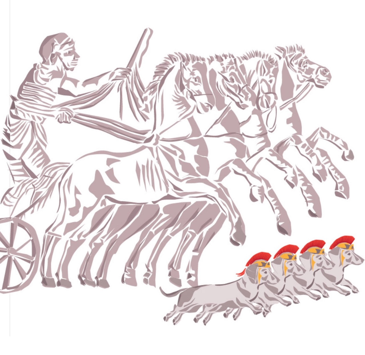 Long Chariot Racers Greetings Card