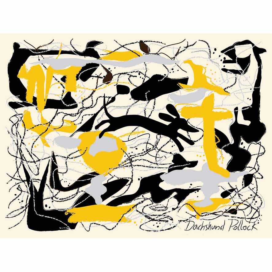 Dachshund Pollock Print