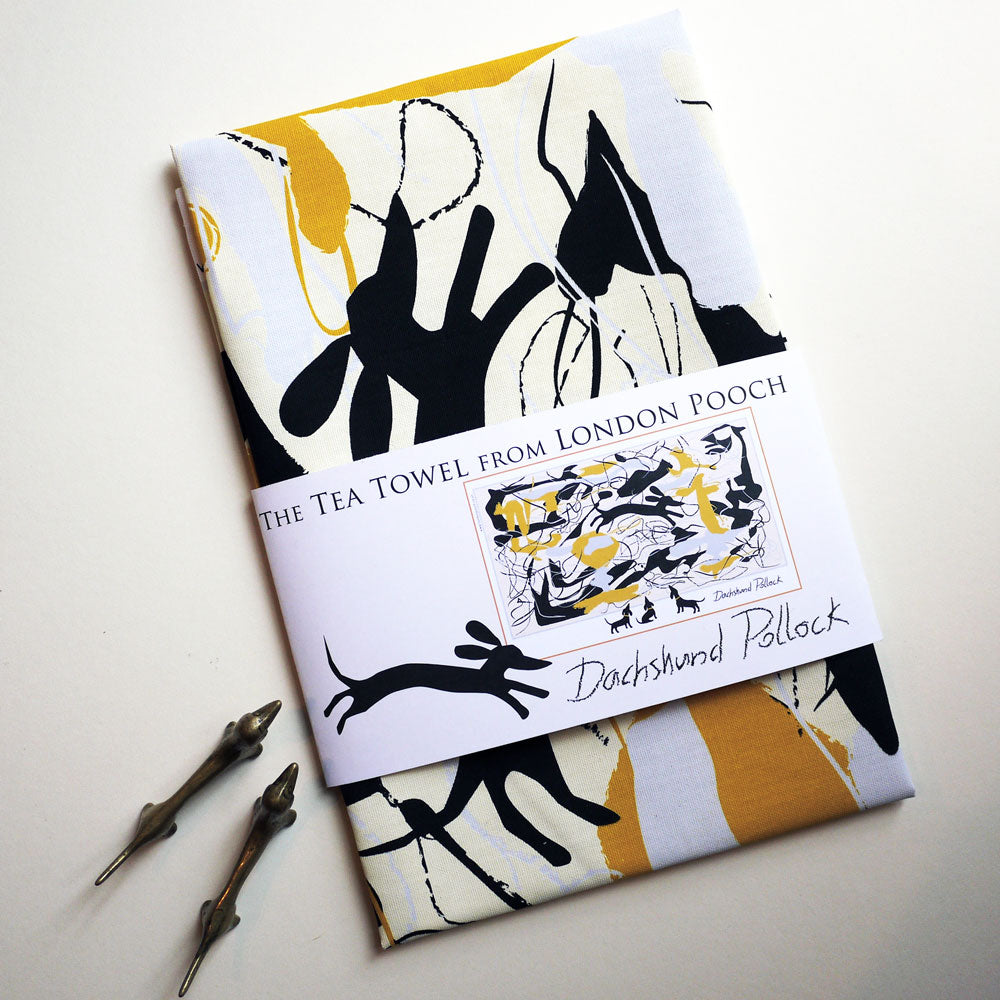 Dachshund Pollock Tea Towel