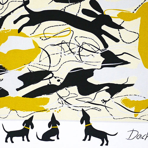 Dachshund Pollock Tea Towel