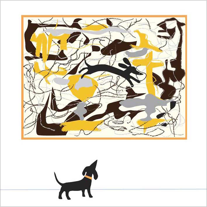 Dachshund Pollock Card