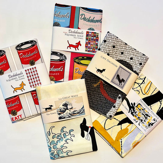 Dachshund Themed Tea Towels